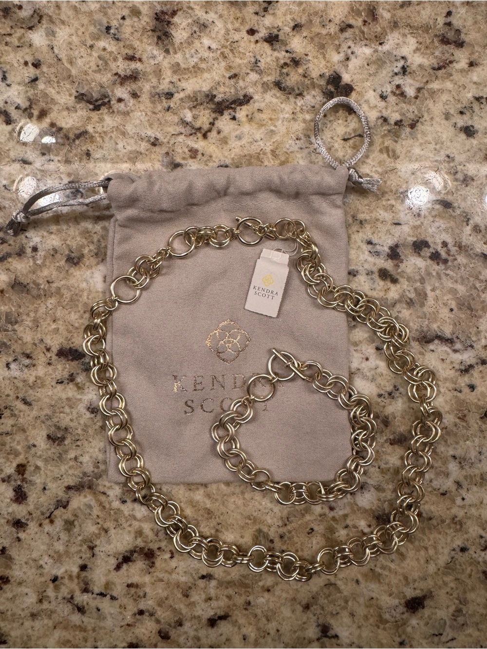 Kendra Scott Double Link Chain necklace & bracelet